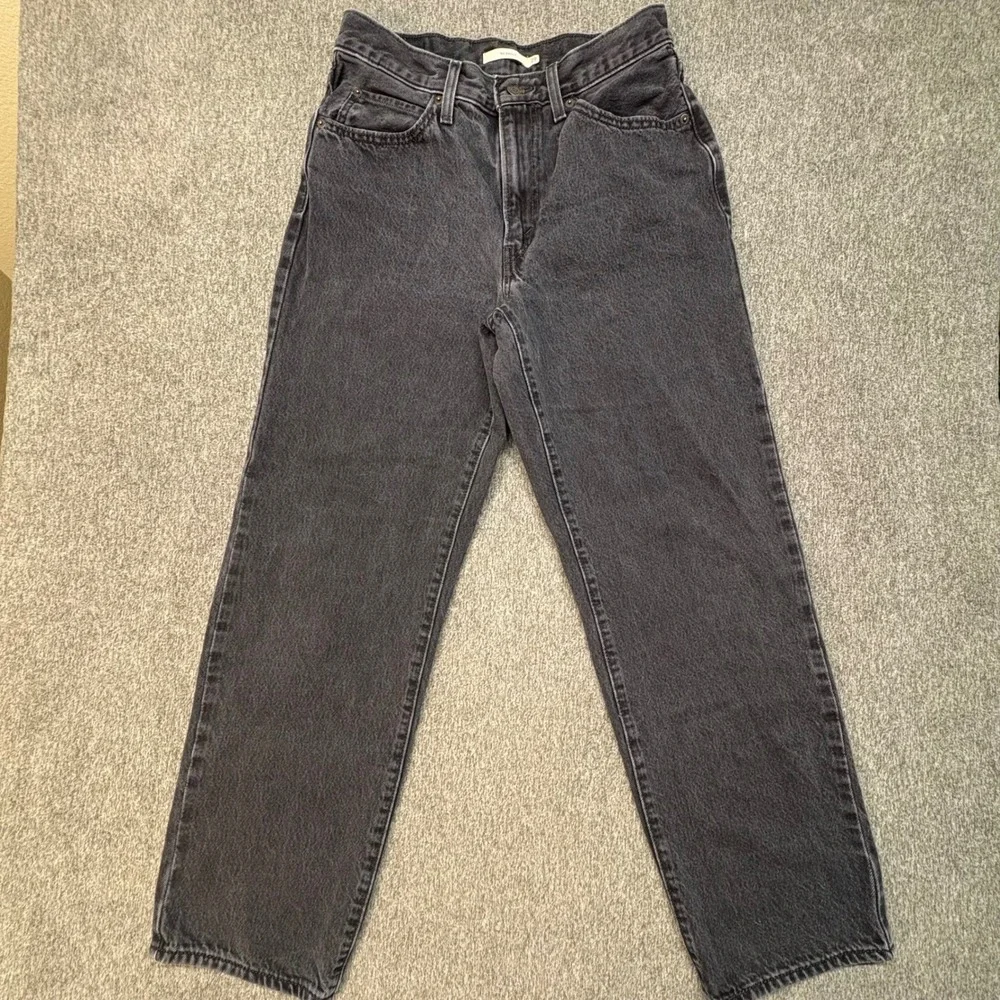 Levis 94 Baggy Jeans Mens 29 Washed Black Denim High Rise Straight Leg Relaxed‎